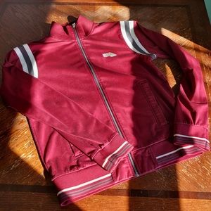 Vintage 2005 hollister basketball track jacket burgundy/red men's small NM